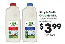 Ralphs Simple Truth Organic Milk offer