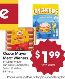 Ralphs Oscar Mayer Meat Wieners offer