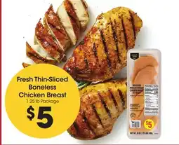 Food 4 Less Fresh Thin-Sliced Boneless Chicken Breast offer