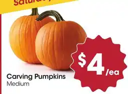 Food 4 Less Carving Pumpkins offer