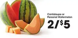 Food 4 Less Cantaloupe or Personal Watermelon offer