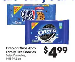 Food 4 Less Oreo or Chips Ahoy Family Size Cookies offer