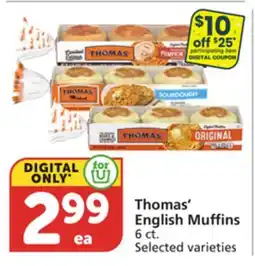 Albertsons Thomas' English Muffins offer