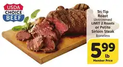 Albertsons Tri-Tip Roast Untrimmed Roasts or Petite Sirloin Steak Boneless offer