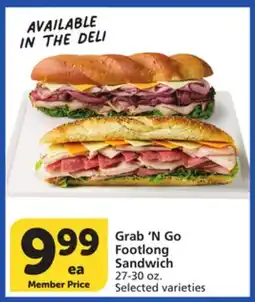 Albertsons Grab 'N Go Footlong Sandwich offer