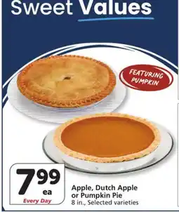 Albertsons Apple, Dutch Apple or Pumpkin Pie Sweet Values offer