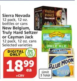 Albertsons Sierra Nevada, New Belgium, Truly Hard Seltzer or Cayman Jack offer