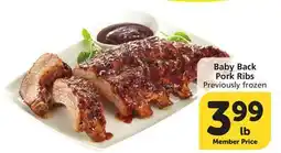Albertsons Baby Back Pork Ribs offer