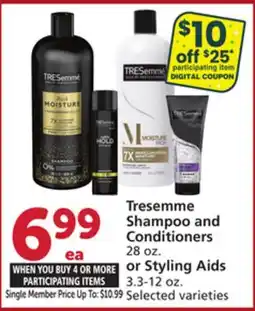 Albertsons Tresemme Shampoo and Conditioners 28 oz. or Styling Aids 3.3-12 oz offer