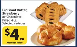 Albertsons Croissant Butter, Strawberry or Chocolate Filled offer