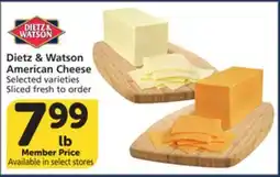 Albertsons Dietz & Watson American Cheese offer
