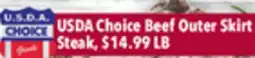 Tony’s Fresh Market USDA Choice Beef Outer Skirt Steak offer