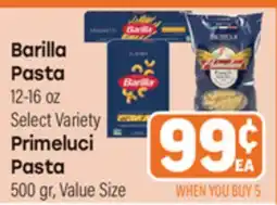 Tony’s Fresh Market Barilla Pasta or Primeluci Pasta offer