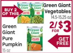 Tony’s Fresh Market Green Giant Vegetables offer