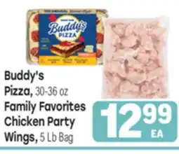 Tony’s Fresh Market Buddy's Pizza, 30-36 oz Family Favorites Chicken Party Wings, 5 Lb Bag offer