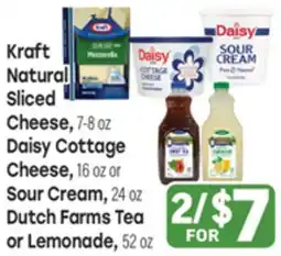 Tony’s Fresh Market Kraft Natural Sliced Cheese or Daisy Cottage Cheese or Sour Cream or Dutch Farms Tea or Lemonade offer