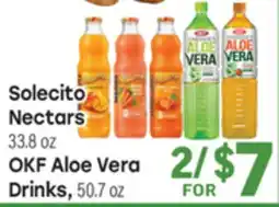 Tony’s Fresh Market Solecito Nectars 33.8 oz OKF Aloe Vera Drinks, 50.7 oz offer