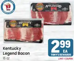 Tony’s Fresh Market Kentucky Legend Bacon offer