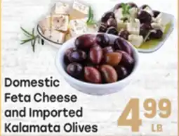 Tony’s Fresh Market Domestic Feta Cheese and Imported Kalamata Olives offer