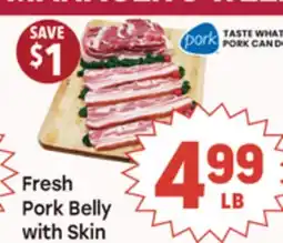Tony’s Fresh Market Fresh Pork Belly with Skin offer