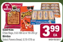 Tony’s Fresh Market Sabritas, Bimbo Select Panera Bread offer