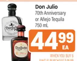Tony’s Fresh Market Don Julio 70th Anniversary or Añejo Tequila offer