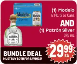 Tony’s Fresh Market Modelo AND Patrón Silver offer