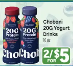Tony’s Fresh Market Chobani 20G Yogurt Drinks offer
