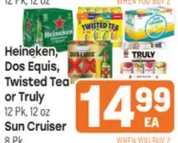 Tony’s Fresh Market Heineken, Dos Equis, Twisted Tea or Truly or Sun Cruiser offer