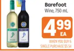 Tony’s Fresh Market Barefoot Wine offer