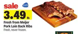Meijer Fresh from Meijer Pork Loin Back Ribs offer