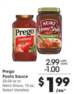 Mariano's Prego Pasta Sauce offer