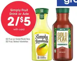 Mariano's Simply Fruit Drink or Ade offer