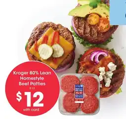 Mariano's Kroger 80% Lean Homestyle Beef Patties offer