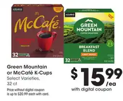 Mariano's Green Mountain or McCafé K-Cups offer