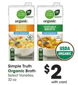 Mariano's Simple Truth Organic Broth offer