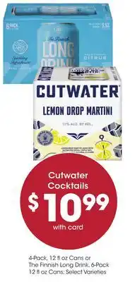 Mariano's Cutwater Cocktails offer