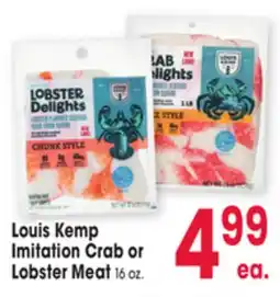 Jewel-Osco Louis Kemp Imitation Crab or Lobster Meat offer