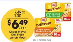 Mariano's Oscar Mayer Deli Fresh Lunch Meat offer