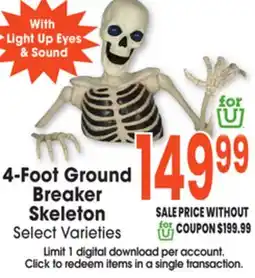 Jewel-Osco 4-Foot Ground Breaker Skeleton offer