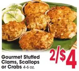 Jewel-Osco Gourmet Stuffed Clams, Scallops or Crabs offer
