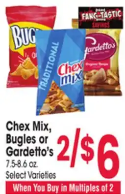 Jewel-Osco Chex Mix, Bugles or Gardetto's offer