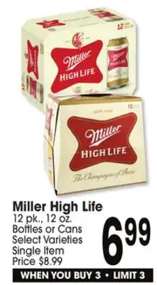 Jewel-Osco Miller High Life offer