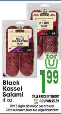 Jewel-Osco Black Kassel Salami offer