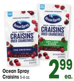 Jewel-Osco Ocean Spray Craisins offer