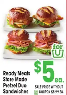 Jewel-Osco Ready Meals Store Made Pretzel Duo Sandwiches offer