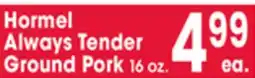 Jewel-Osco Hormel Always Tender Ground Pork offer