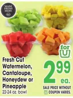 Jewel-Osco Fresh Cut Watermelon, Cantaloupe, Honeydew or Pineapple offer