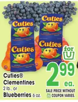 Jewel-Osco Cuties Clementines 2 lb. or Blueberries 6 oz offer