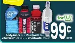 Jewel-Osco BodyArmor 16oz, Powerade 28oz, vitaminwater 200z, or smartwater offer